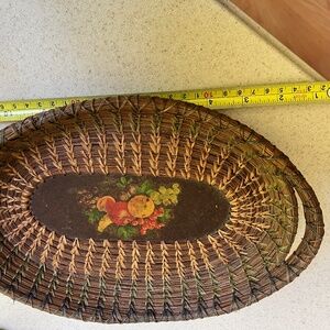 Beautiful hand painted basket vintage